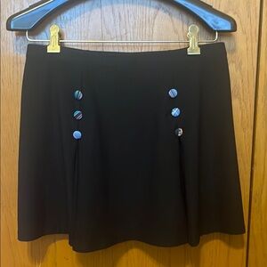 Eliza J Black Mini Skirt with Button Accents